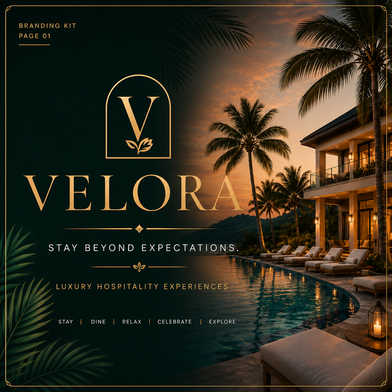 Velora hospitality branding kit